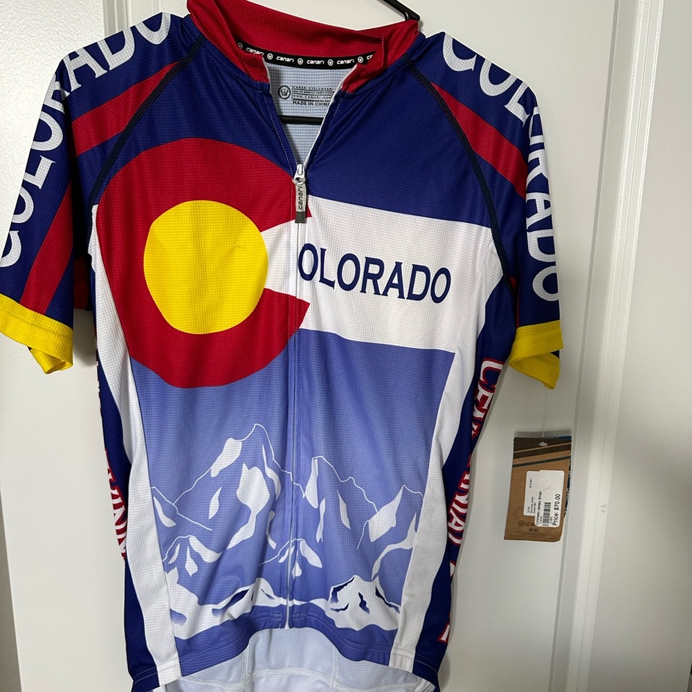 Colorado Adult Unisex  Cycling Jersey - Blue, Red, Yellow